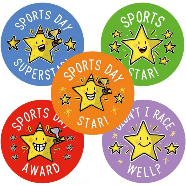 Sports Day Participation Variety Pack | 250 Stickers | 28 mm