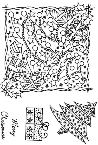 Sue Dix - Parcel and Tree Montage Clear Stamp