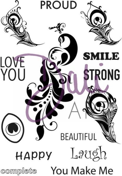 DaliArt - DaliART Clear Stamp You Make Me - Peacock Swirl