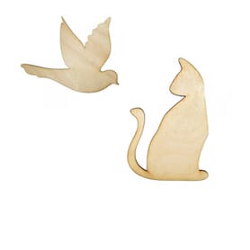 Wooden Craft Shapes Animals 