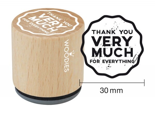 Woodies stamp Thank you very much for everything