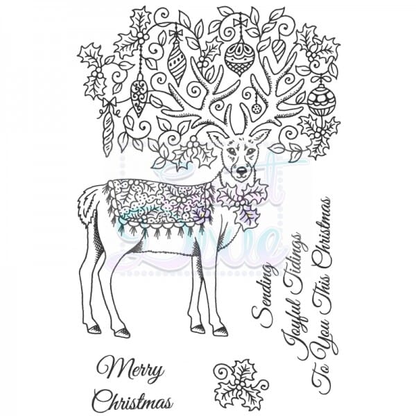 Sue Dix Designs - Fancy Reindeer Clear Stamp A6