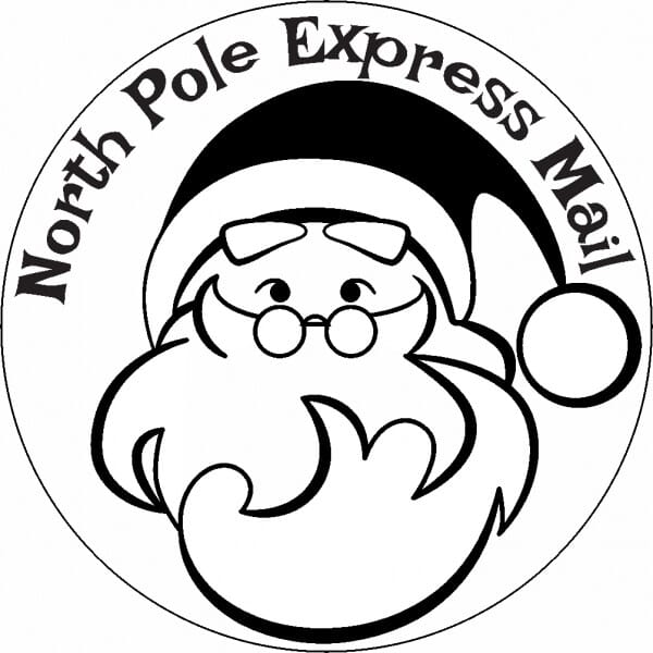 North Pole Stamp | Santa Letter Stamp - Express Mail Santa Christmas Stamp