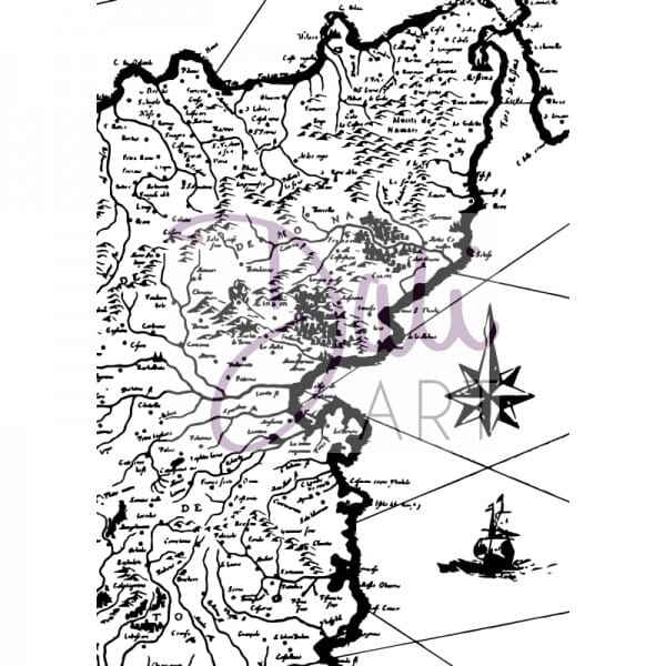 DaliArt - DaliART Clear Stamp Treasure Map A6