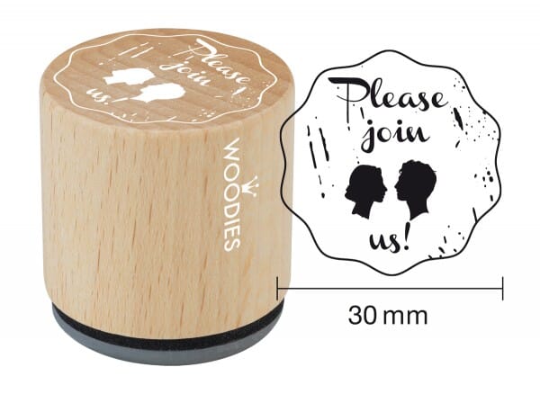 Woodies stamp Please join us!