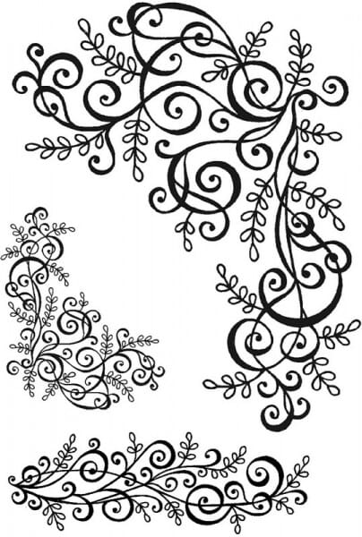 Sweet Dixie - Swirls and Flourishes 1 (Size A6) Clear Stamp