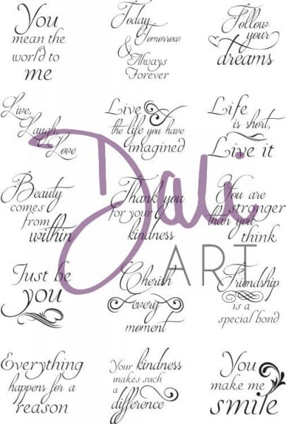 DaliArt - DaliART Clear Stamp 1 inch Circle/Square Sentiments