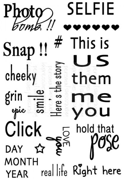 Sweet Dixie - MM Click Photo Sentiments - Clear Stamp