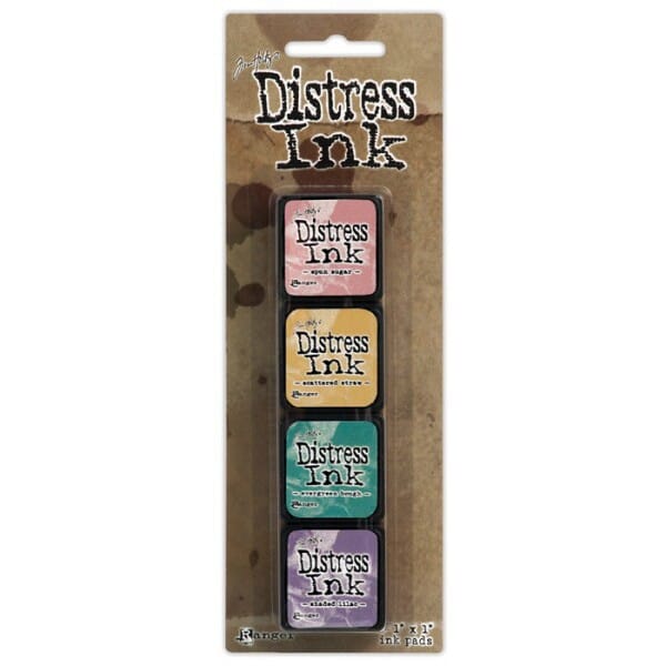 Ranger Ink - Tim Holtz Distress Mini Ink Pads Kit 4 - Sold in one strip of 4 pads