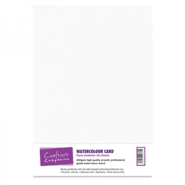 Crafter&#039;s Companion Watercolour Card Pack - 15 sheets