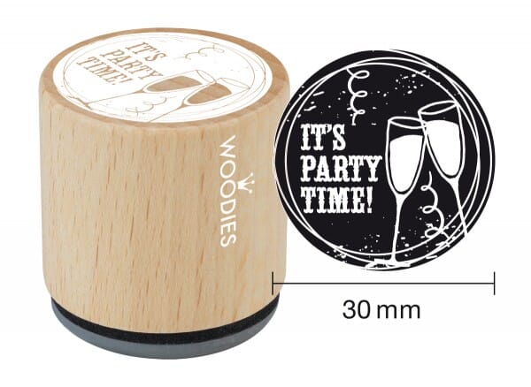 Woodies stamp It's party time