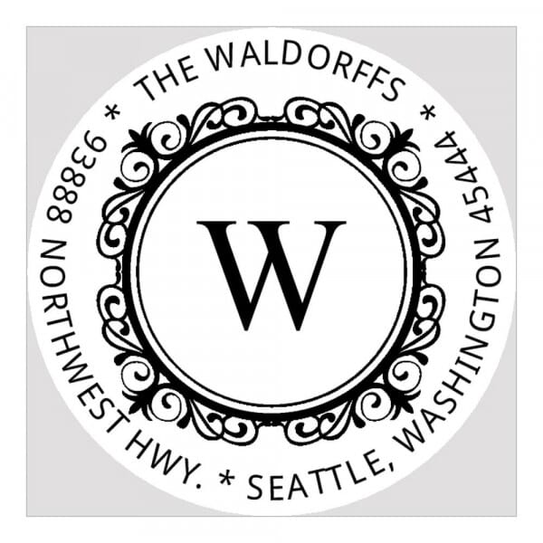Monogram seal round - No  7
