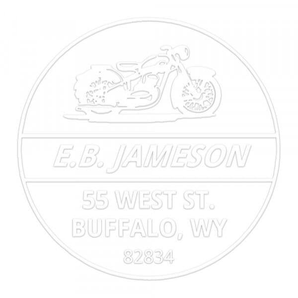 Easy Rider Motorcycle Round Monogram Seal