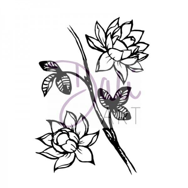 DaliArt - DaliART Clear Stamp Lotus Flowers A6