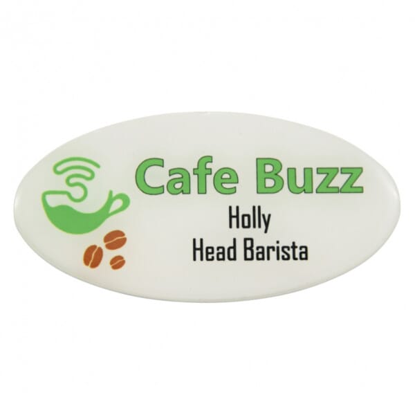 Domed Name Badge - full colour - Oval
