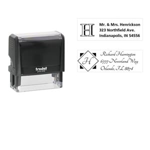 Ractangular Stamp Rectangular monogram stamps | stamps4u.co.uk
