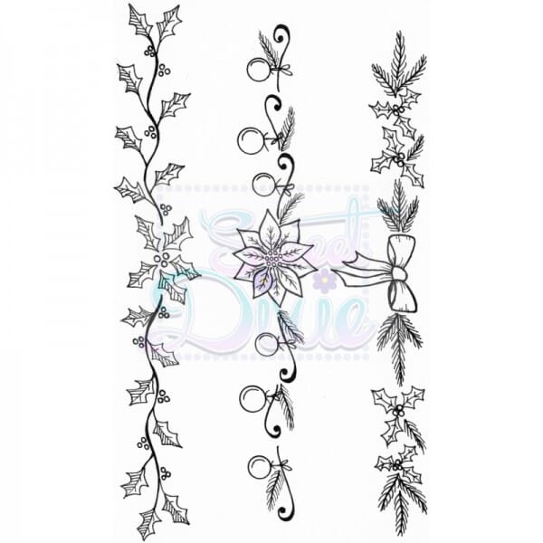 Lindsay Mason Designs - Christmas Swags Clear Stamp A6