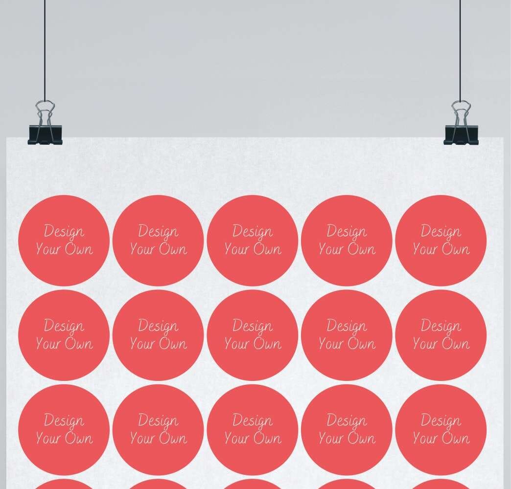 Round Vinyl Custom Business Stickers 35mm Stamps4u.co.uk