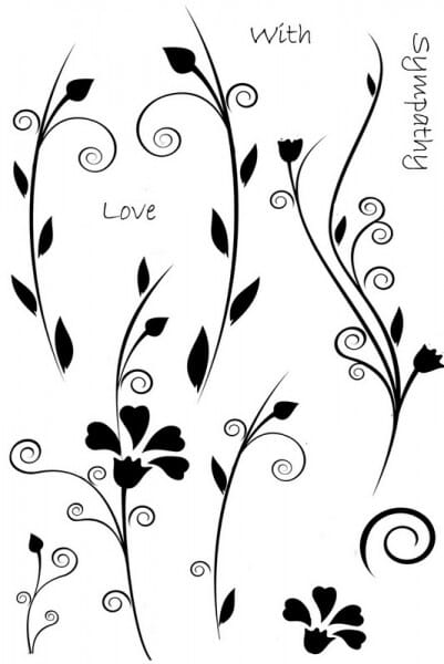 Sweet Dixie - Floral Words Clear Stamp