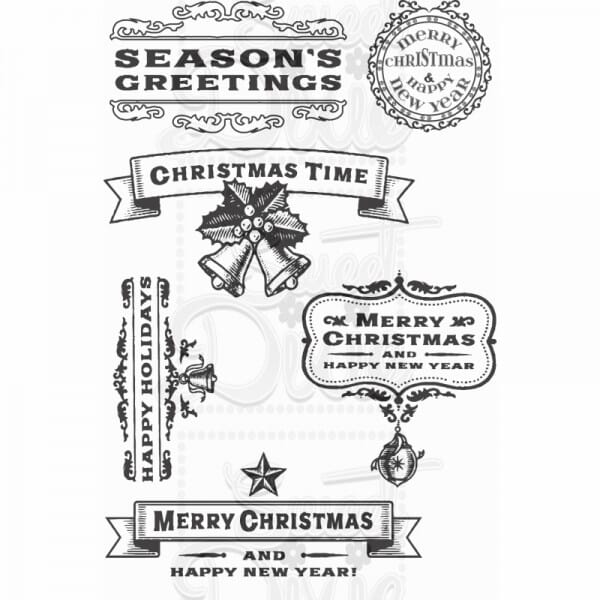 Kath Halstead Designs - Warm Christmas Words Clear Stamp A6