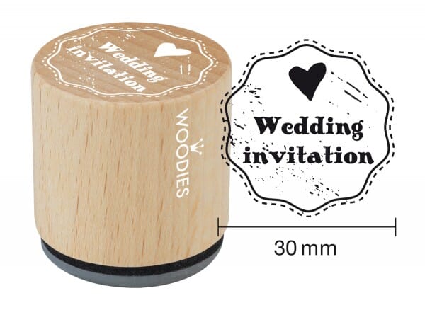 Woodies stamp Wedding invitation 1