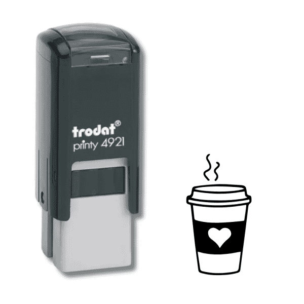 Trodat Self-inking Printy 4921 | Custom Rubber Stamp |Loyalty Card Stamp | 10x10mm - 2 Lines