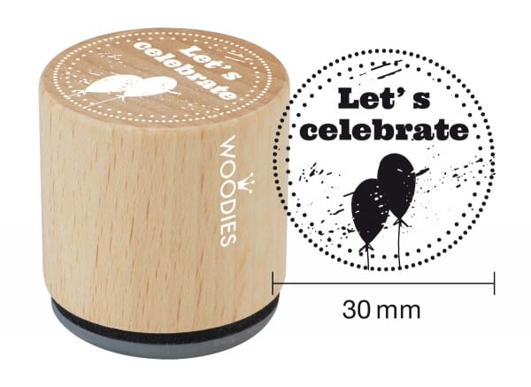 Woodies stamp Let's celebrate