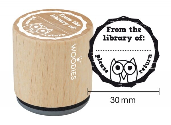 Woodies stamp From the library of: