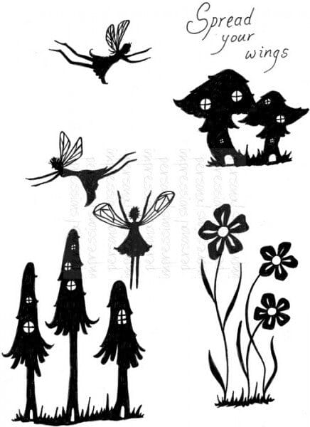 Lindsay Mason Designs - LM Fairy Mushrooms - Clear Stamp
