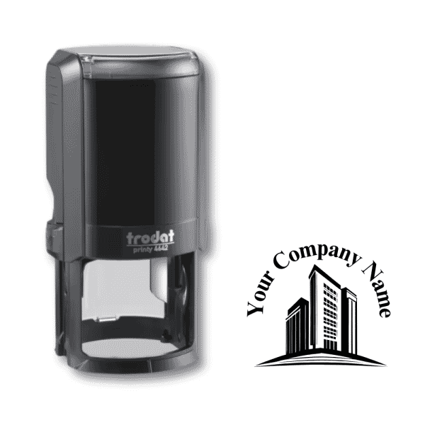 Trodat Self-inking Printy 4642 | Custom Round Name &amp; Address Stamp | 41mm Dia - 8 Lines