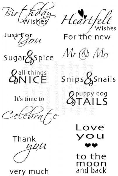Sweet Dixie - MM Inside Out Sentiments - Clear Stamp