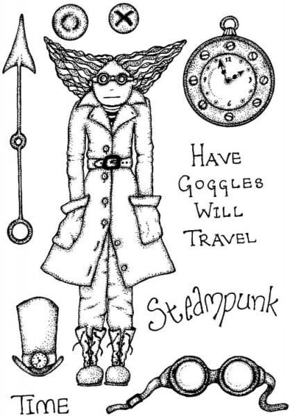 Lindsay Mason Designs - A6 Time Travel Clear Stamp