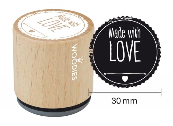 Woodies stamp Made with LOVE