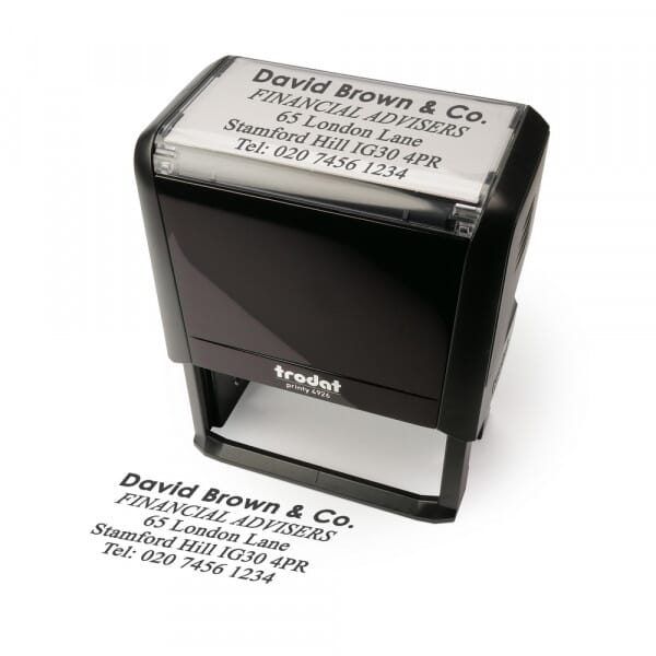 Personalised Name &amp; Address Stamp - 8 Lines - 75x38mm
