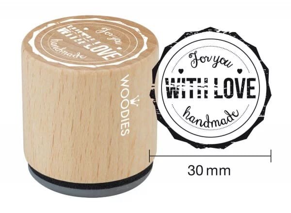 Woodies stamp For you WITH LOVE handmade