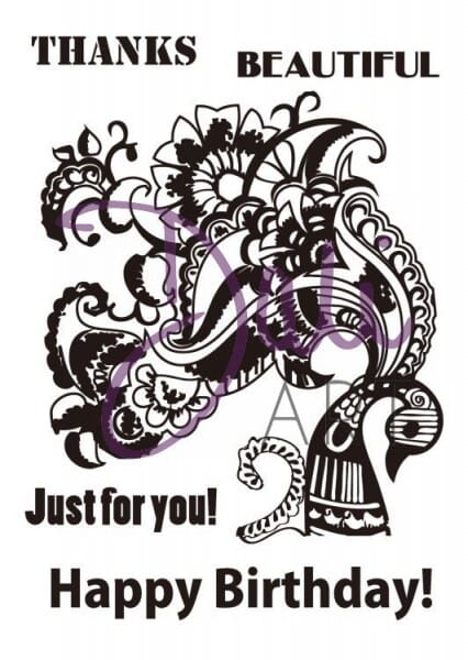 DaliArt - DaliART Clear Stamp Mehndi Peacock