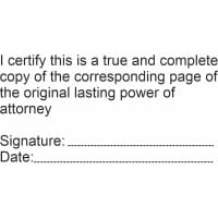 True Complete Copy Power of Attorney Stamp