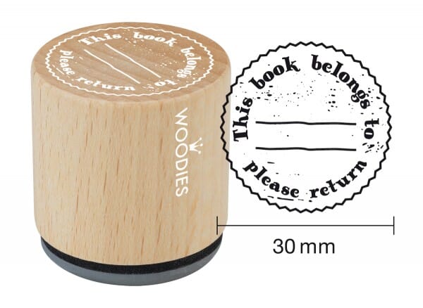 Woodies stamp This book belongs to