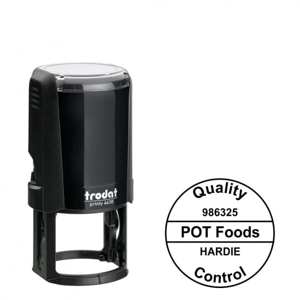 Custom QC Inspection Stamp Company Name Stamps4u.co.uk