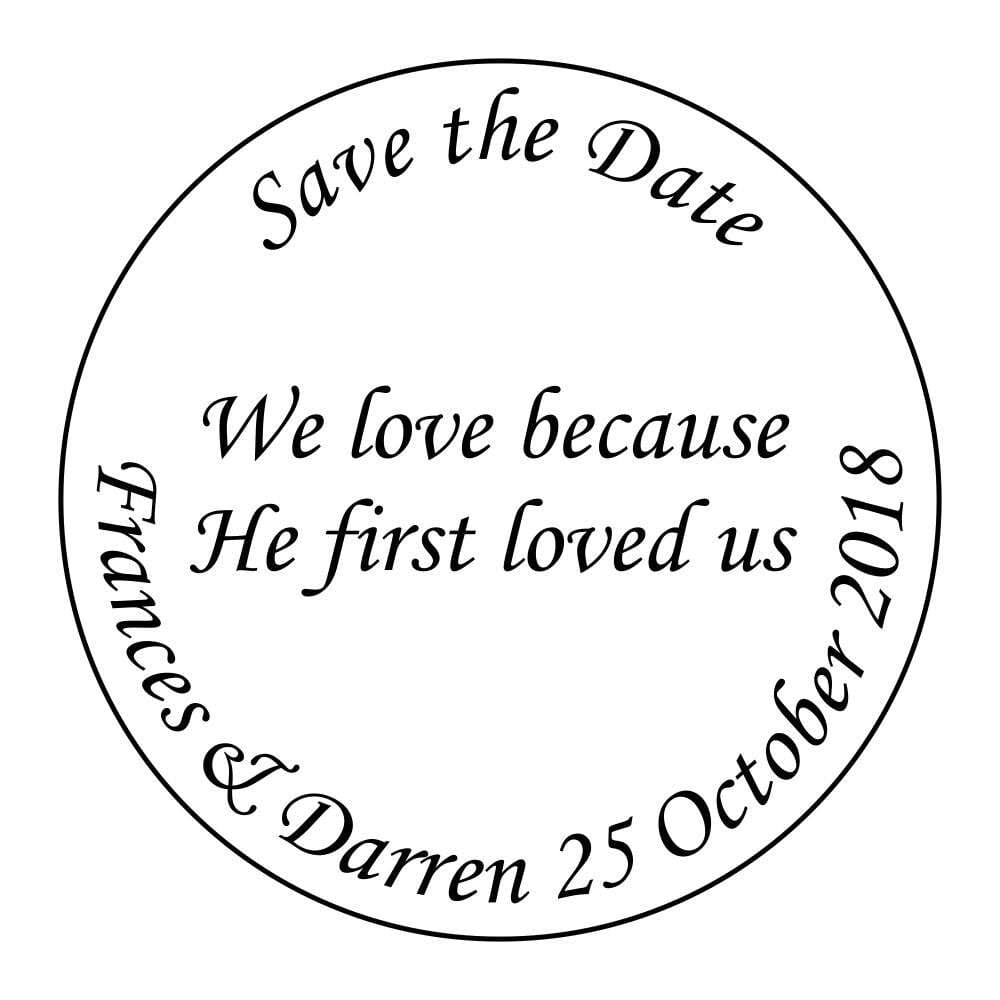 Customisable Save the Date Stamp