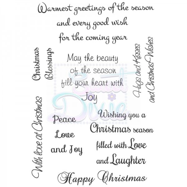 Sue Dix Designs - Warmest Greetings of the Season Clear Stamp A6