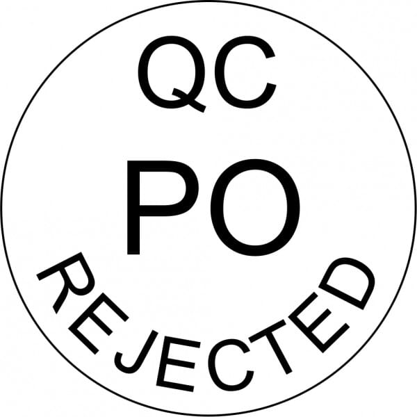 Customised Quality Control Inspection Initials Stamp - Passed/Rejected