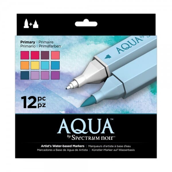 Spectrum Noir 12pk Aqua Markers Set - Primary