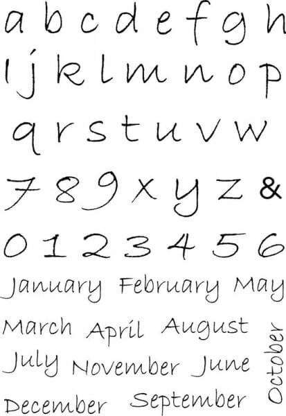 Sweet Dixie - MM Alphabet/Months Clear Stamps