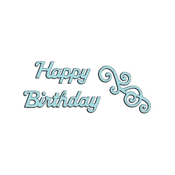 Sue Dix Designs - Happy Birthday and Swirl Mini Dies