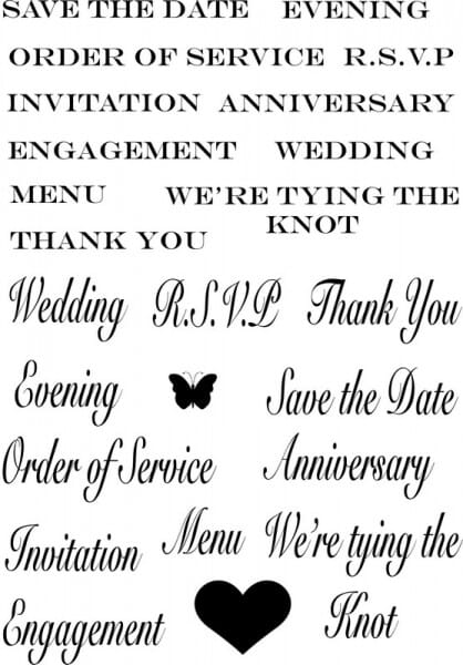 Sweet Dixie - Marion Emberson Wedding Sentiments Clear Stamp