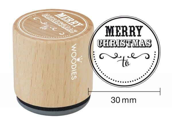 Woodies stamp Merry Christmas to