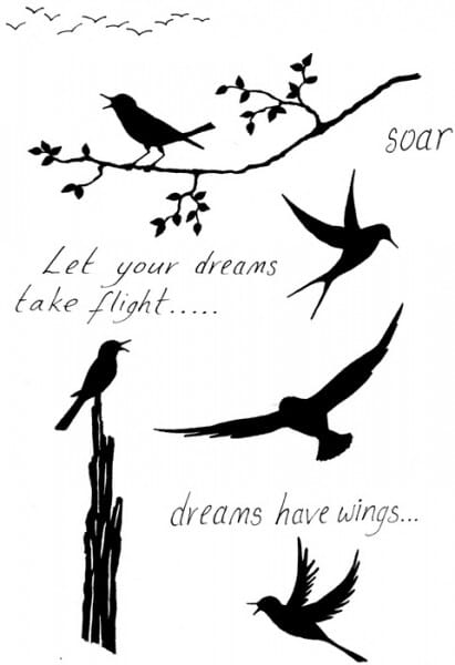 Lindsay Mason Designs - Dreams have wings Clear Stamp