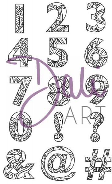 DaliArt - DaliART Clear Stamp Henna Numbers/Symbols
