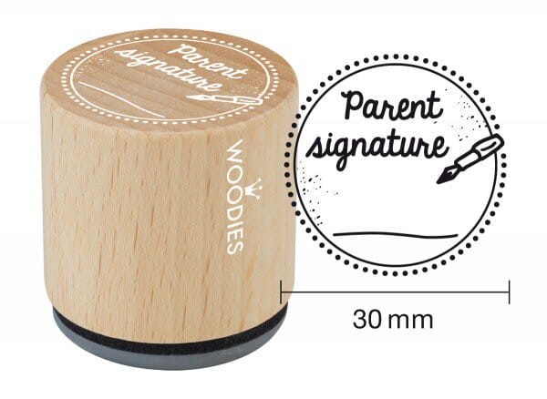 Woodies stamp Parent signature